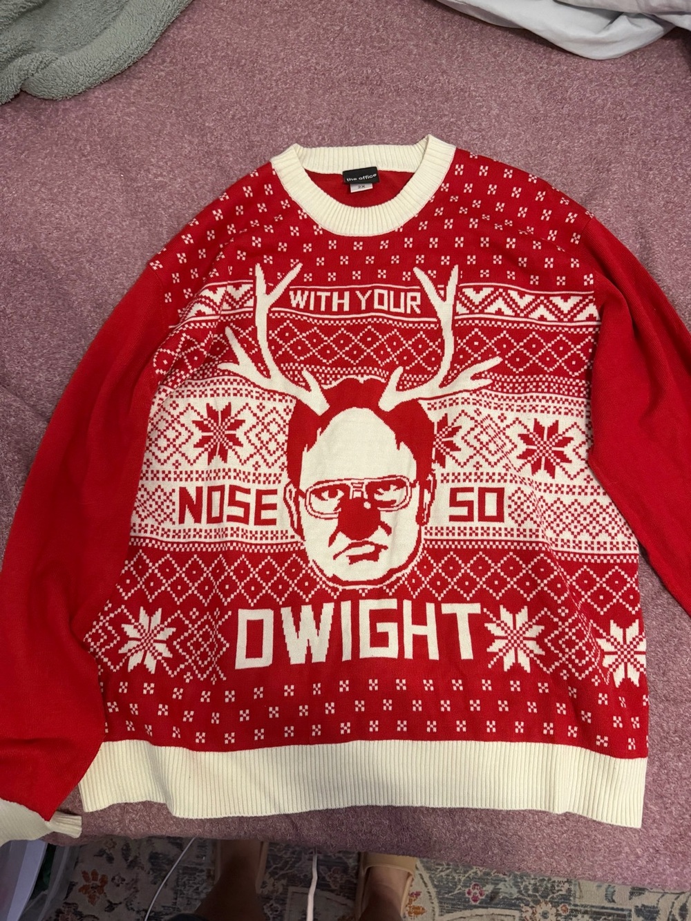 The Office Graphic Holiday Sweater - Dwight Design